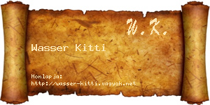 Wasser Kitti névjegykártya